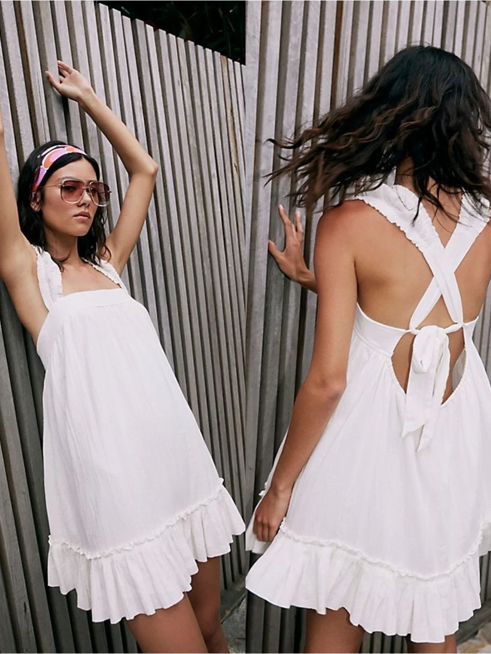 Free People | Baby Bubble Mini Dress in Ivory White Medium